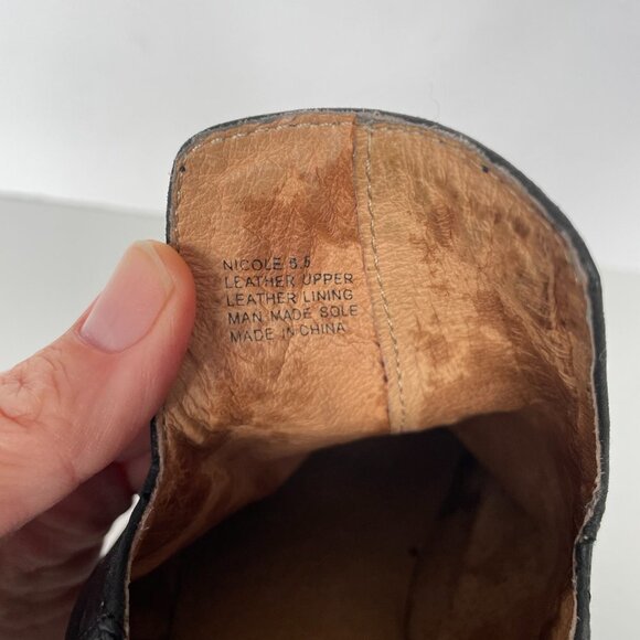 Brown Leather Combat Boots with Slip-On Design - Picture 10 of 11